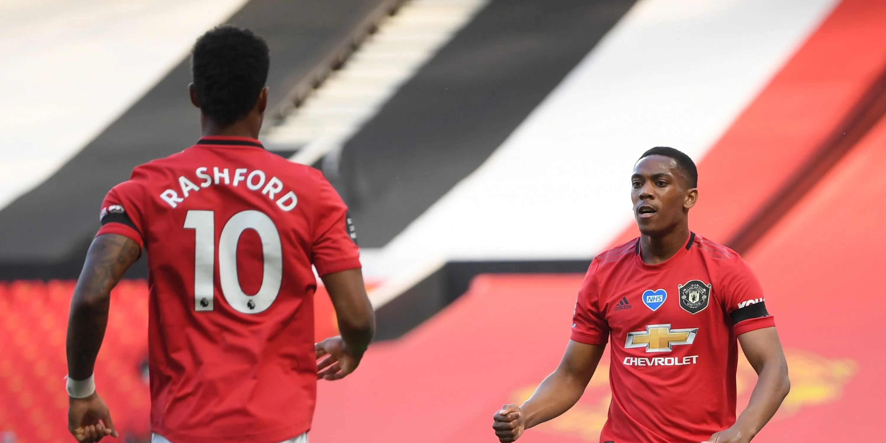 Marcus Rashford và Anthony Martial trong màu áo Manchester United